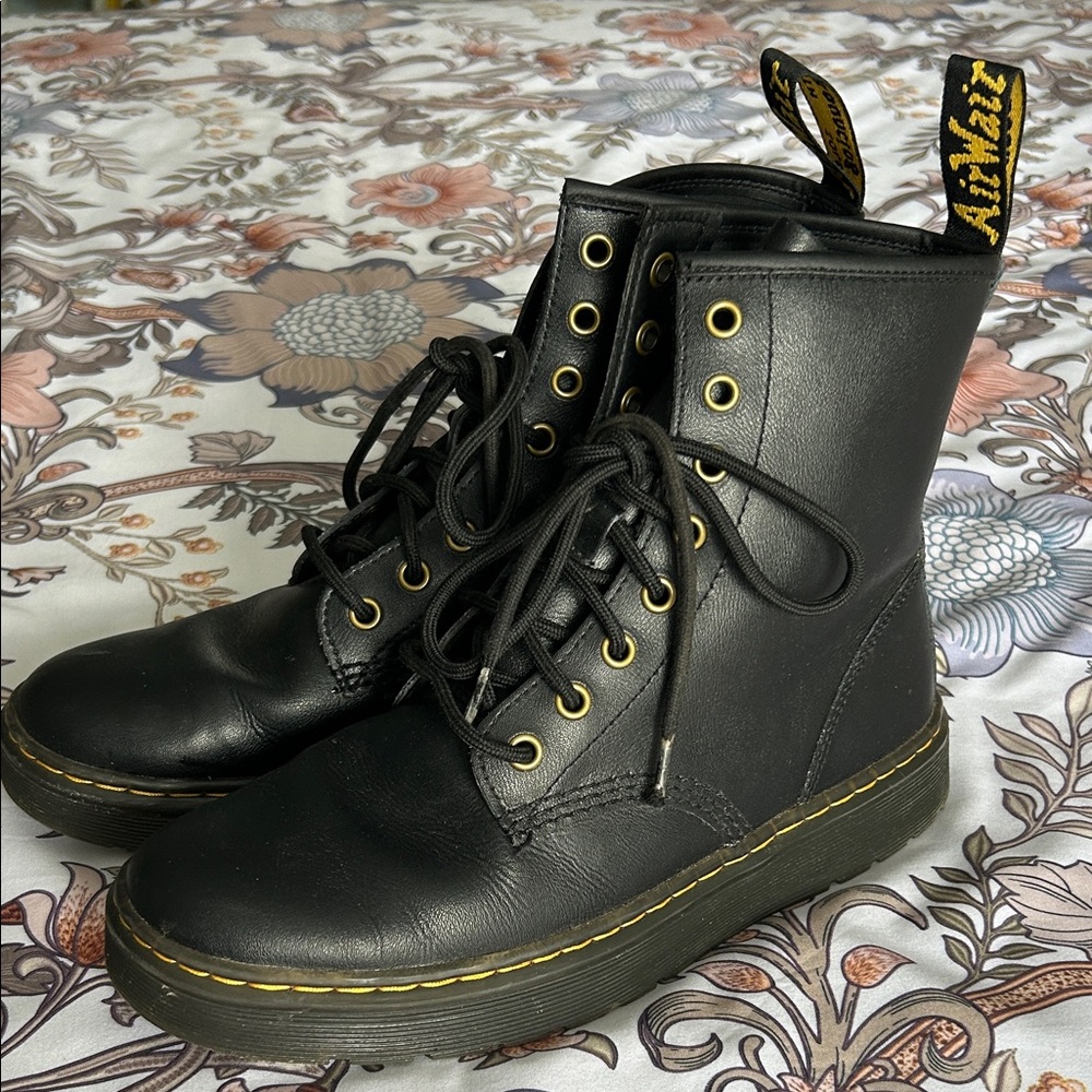 Dr. Martens Women’s Zavala Black Combat Boots - Size 10